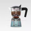 Cafetera moka Maestro MR-1658-3 – cafetera exprés de aluminio, 3 tazas (0,15 l), negra, tapa abatible