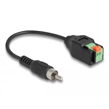 DeLOCK cable adaptador de conector RCA a regleta con botón de presión 15 cm