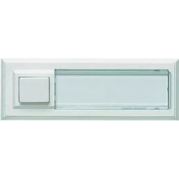 Pulsador de timbre Grothe 51015 — de superficie blanco, para sistemas de 12 V, máx. 1,5 A