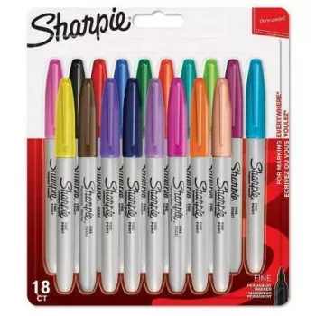 Rotulador fino Sharpie 18 unidades punta fina multicolor