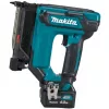 Clavadora de agujas a batería PT354DSMJ, 10,8 Volt, grapadora eléctrica Azul/Negro, 2x batería de litio 4,0 Ah, en MAKPAC tamaño 2