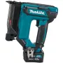 Clavadora de agujas a batería PT354DSMJ, 10,8 Volt, grapadora eléctrica Azul/Negro, 2x batería de litio 4,0 Ah, en MAKPAC tamaño 2