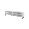 Mueble RTV FARO 200x42x52 blanco mate + roble craft