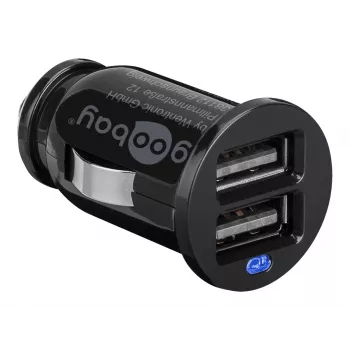 Wentronic 44177 - Coche - MP3 - Teléfono móvil - Smartphone - Tablet - Adaptador para mechero de coche - Contacto - CE - WEEE - negro (44177)