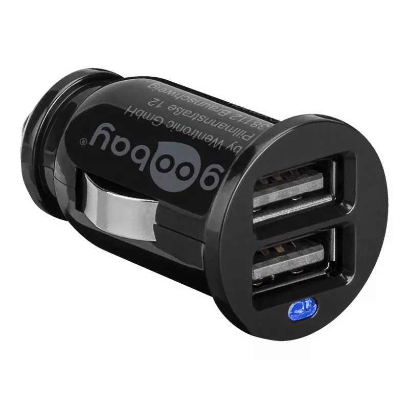 Wentronic 44177 - Coche - MP3 - Teléfono móvil - Smartphone - Tablet - Adaptador para mechero de coche - Contacto - CE - WEEE - negro (44177)