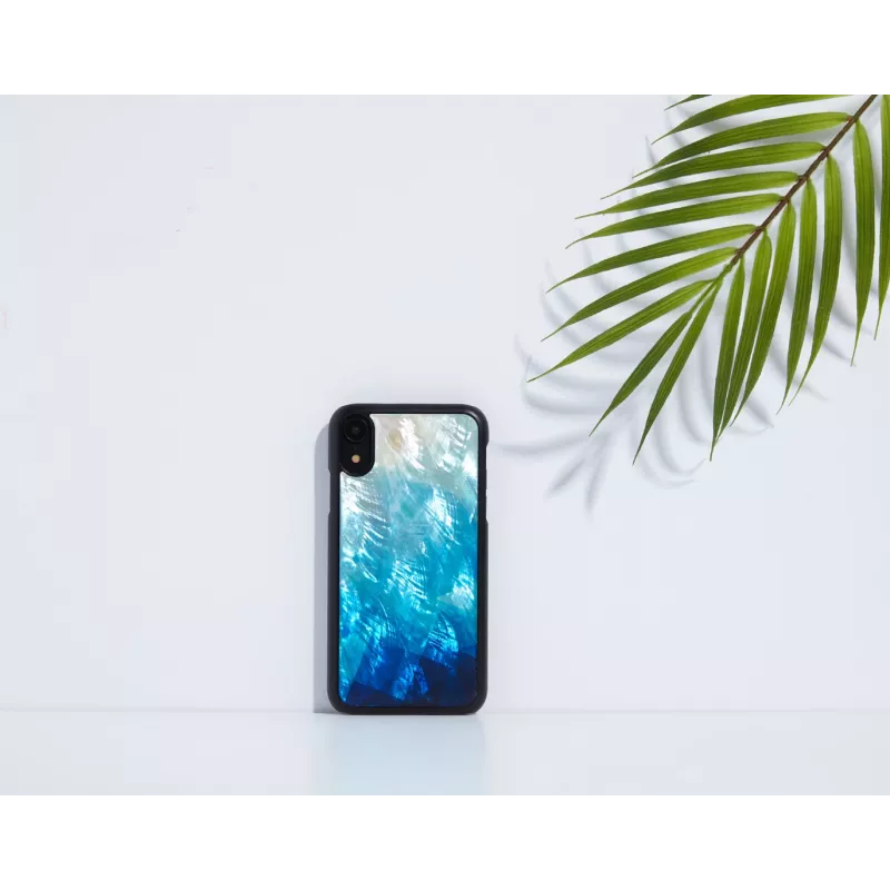 Funda para móvil iKins para iPhone XR – lago azul exterior, negro interior