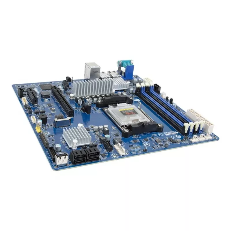 Gigabyte MC13-LE1 placa base para servidor, AMD B650E, Socket AM5 (AMD EPYC 4004/Ryzen 7000/9000), micro-ATX, 4x DIMM, 4x SATA, 1x M.2, 2x 10GbE, IPMI
