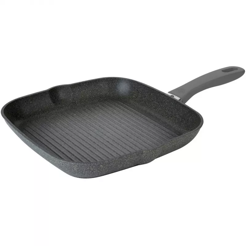 Sartén para parrilla BALLARINI 75002-941-0 cuadrada gris 28 cm