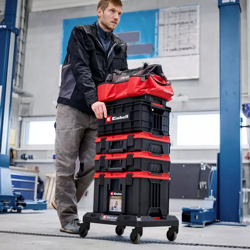 Plataforma rodante para caja de sistema EINHELL E-Case, negra, capacidad de carga hasta 120 kg