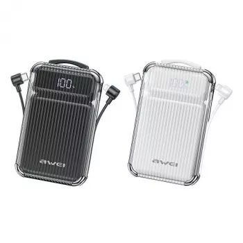 Batería portátil 10000mAh 38,5 W P89K cable integrado