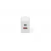 Cargador USB de pared DIGITUS 20W, 1x USB-C, 1x USB-A, entrada 100–240V, blanco