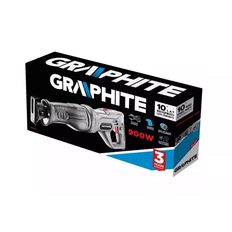 Graphite 58G971 sierra de sable, 900 W, carrera 20 mm