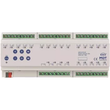 MDT AKK-2416.03 actuador de conmutación 24 canales 12TE REG 16A 230VAC compacto 70µF 10EVG (AKK-2416.03)