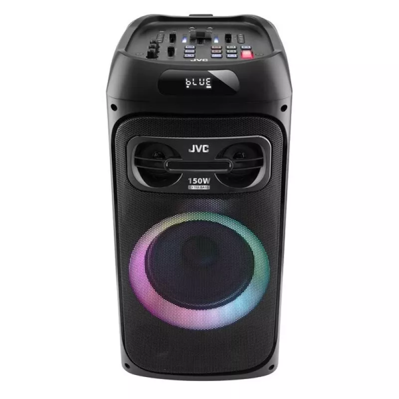 Altavoz de fiesta JVC XS-EP514B — altavoz portátil estéreo, 150W RMS, Bluetooth 5.0, TWS, batería de 4000mAh, karaoke, FM, negro