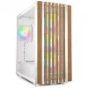 Sharkoon REBEL C70G RGB Torre Completa White, Wood