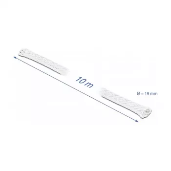 Funda trenzada DeLOCK 20805 10 m x 19 mm blanca