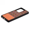 Funda para móvil Man and Wood para Samsung Galaxy S20 Ultra — cuadros marrones con borde negro