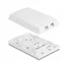 Roseta de fibra óptica DeLOCK 2 x SC simplex LC dúplex blanco