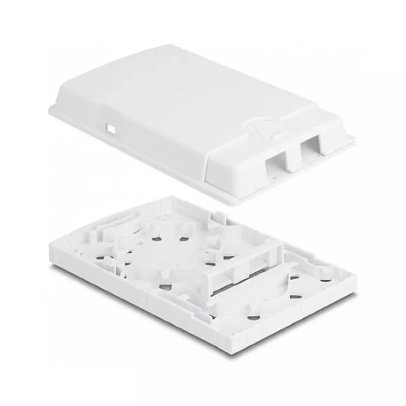 Roseta de fibra óptica DeLOCK 2 x SC simplex LC dúplex blanco