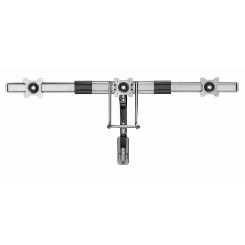 Brazo de monitor ajustable de pared Gembird MA-WA3-01 para 3 monitores