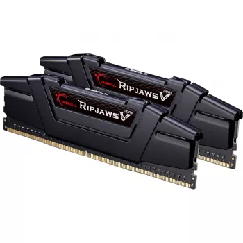 DIMM 16 GB DDR4-3600 (2x 8 GB) Dual-Kit, memoria RAM negra, F4-3600C18D-16GVK, Ripjaws V, INTEL XMP