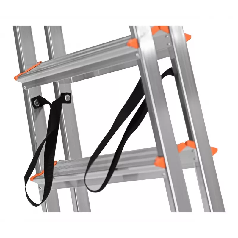 Krause Dopplo 120410 escalera de tijera de doble acceso, aluminio, 2 x 5 peldaños