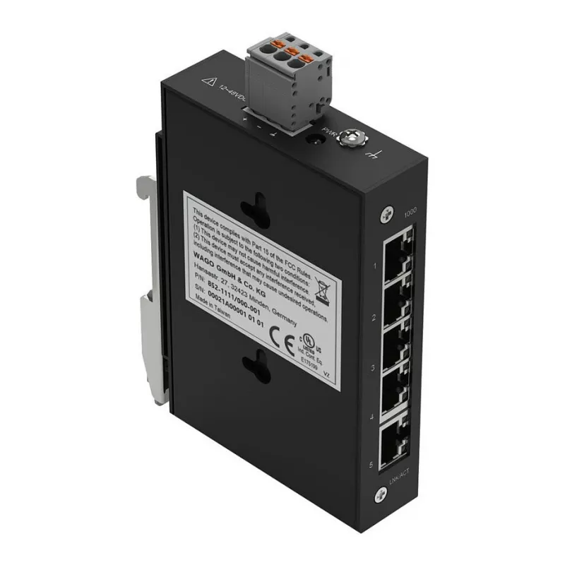 WAGO 852-1111/000-001 switch Industrial-ECO, 5 puertos 1000