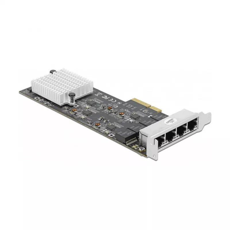 DeLOCK 89192 tarjeta PCI Express x4 Quad LAN de 2,5 Gigabit, 4x RJ45, RTL8125