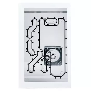 Placa frontal Stealkey Customs para Lian Li O11D Mini MK2 — blanca (SW10011.1)