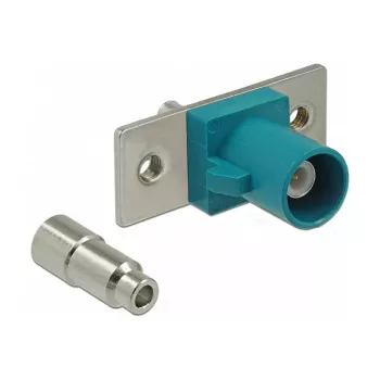 Conector coaxial DELOCK 89826 — FAKRA Z macho, contactos dorados, 21,2×24×7,5 mm