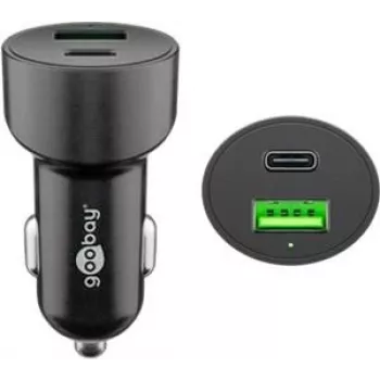 Goobay 39908 cargador para dispositivos móviles smartphone - tablets negro adaptador para mechero de coche carga rápida (39908)