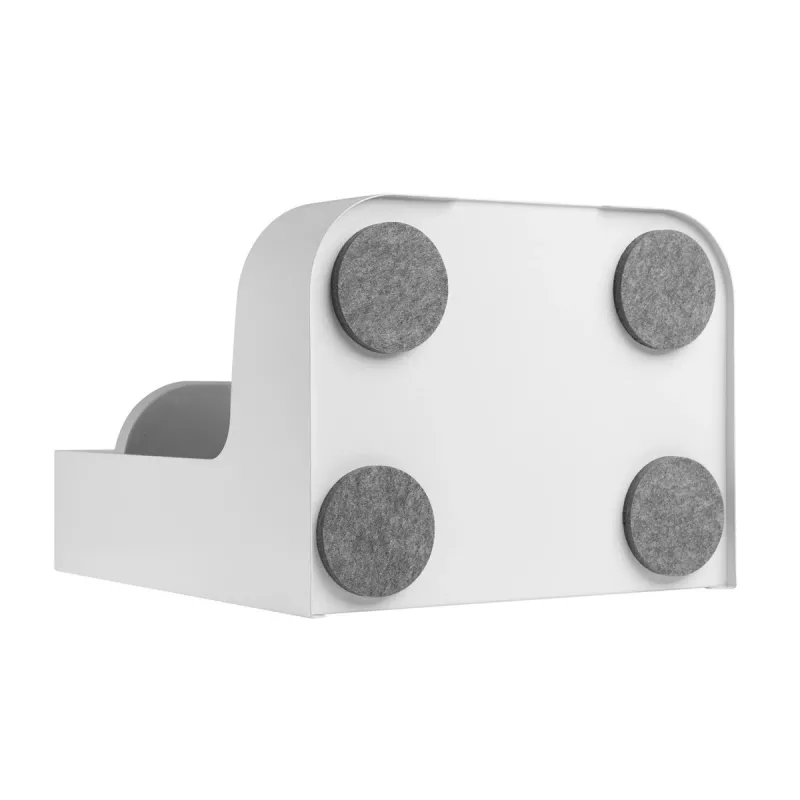 Ergo Office caja de almacenamiento/organizador bajo escritorio con bandeja de accesorios, blanco, máx. 5 kg, ER-442