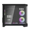 Darflash FT418 Caja de ordenador + 6 ventiladores aRGB (negro)