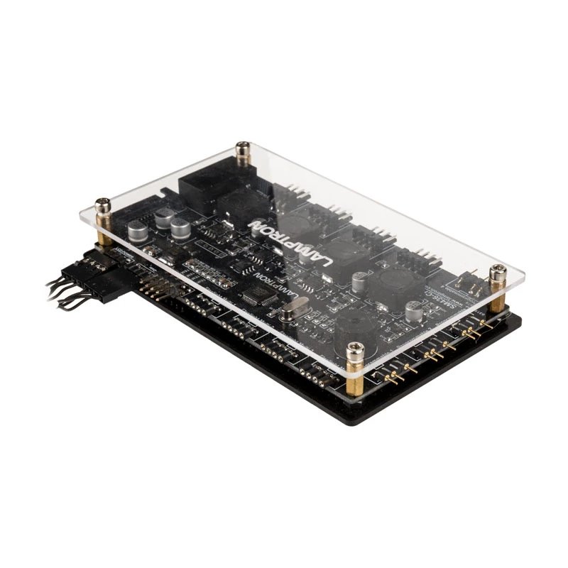 Controlador de ventilador y LED RGB Lamptron SM436 PCI, negro