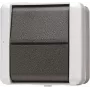 Interruptor de luz JUNG 806W — carcasa de plástico, gris/blanco, control por teclas, 1 ud.