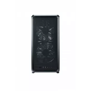 PC torre Midi Cooler Master MasterFrame 500 Mesh — negra con lateral transparente, compatible con ATX/EATX, 2x200 mm frontal, 1x120 mm trasero