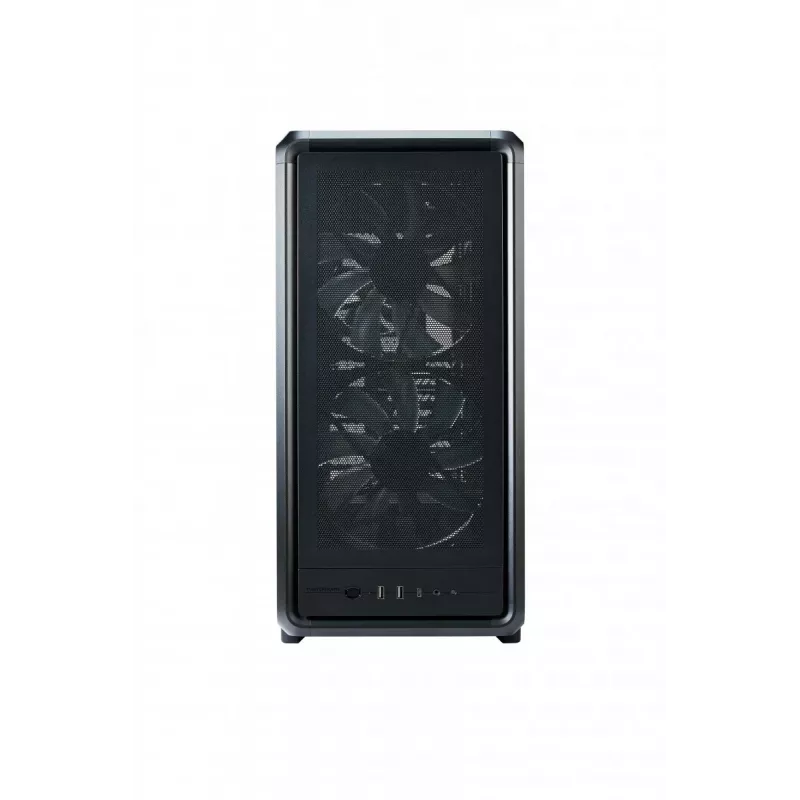 PC torre Midi Cooler Master MasterFrame 500 Mesh — negra con lateral transparente, compatible con ATX/EATX, 2x200 mm frontal, 1x120 mm trasero