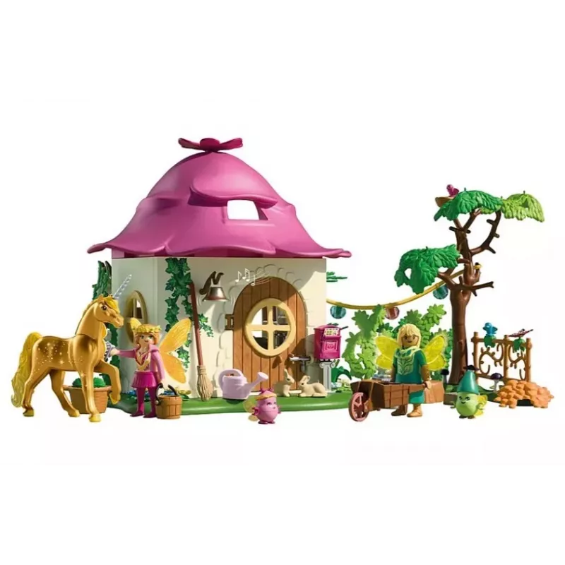Set de figuras Princess Magic 71838 Casa de hadas acogedora y unicornio dorado