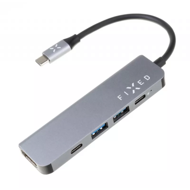 Hub USB-C FIXED FIXHU-MN-GR 5 puertos mini para portátiles y tablets