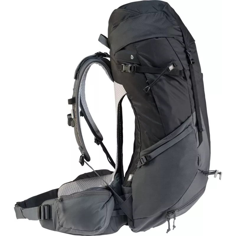 Mochila Deuter Futura Pro 38 L — mochila de senderismo y montañismo de 38 litros, espalda ventilada, cinturón lumbar, cinturón pectoral, negra