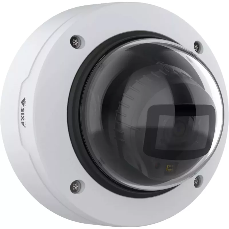 Cámara de seguridad IP domo AXIS P3278-LV — 3840×2160, interior/exterior, montaje en techo/pared, 103° HFOV, CMOS de 1/1,8 pulgadas