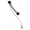 Adaptador de alimentación de ventilador Kolink de 3 pines a 2×4 pines Molex, 245 mm, negro
