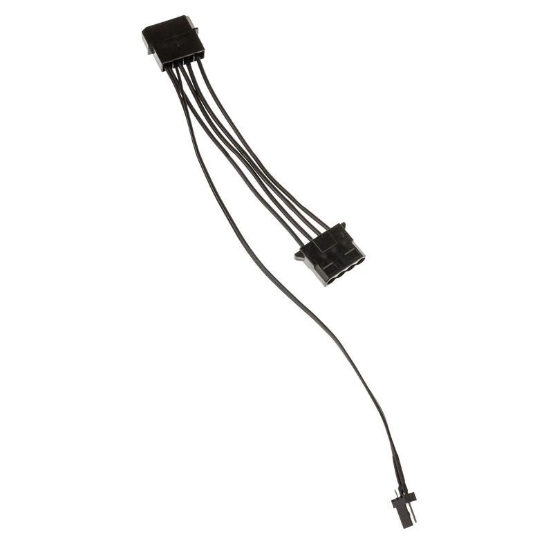 Adaptador de alimentación de ventilador Kolink de 3 pines a 2×4 pines Molex, 245 mm, negro
