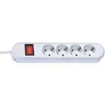 Alargador de corriente Bachmann 381.230K 1.5m 4 salidas AC blanco