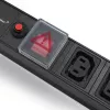 Qoltec 53998 regleta de enchufes para RACK 19 | 1U | 10A | PDU | 8xIEC C13 | 2m