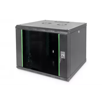 DIGITUS Professional Unique DN-19 09U-6/6-SW - armario - rack de red - apto para montaje en pared - negro, RAL 9005 - 9U - 48,3 cm (19) (DN-19 09U-6/6-SW)