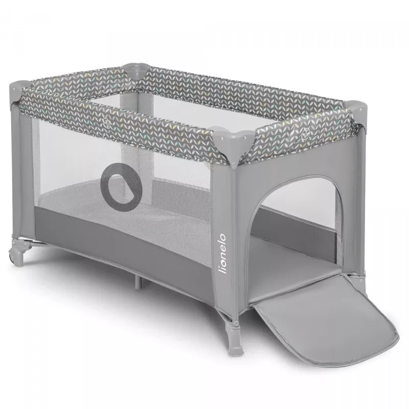 Lionelo Stefi Concrete Multicolor - Cuna de viaje 2 en 1