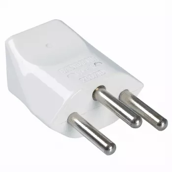 Conector macho de red eléctrica Bachmann 910.275 Blanco