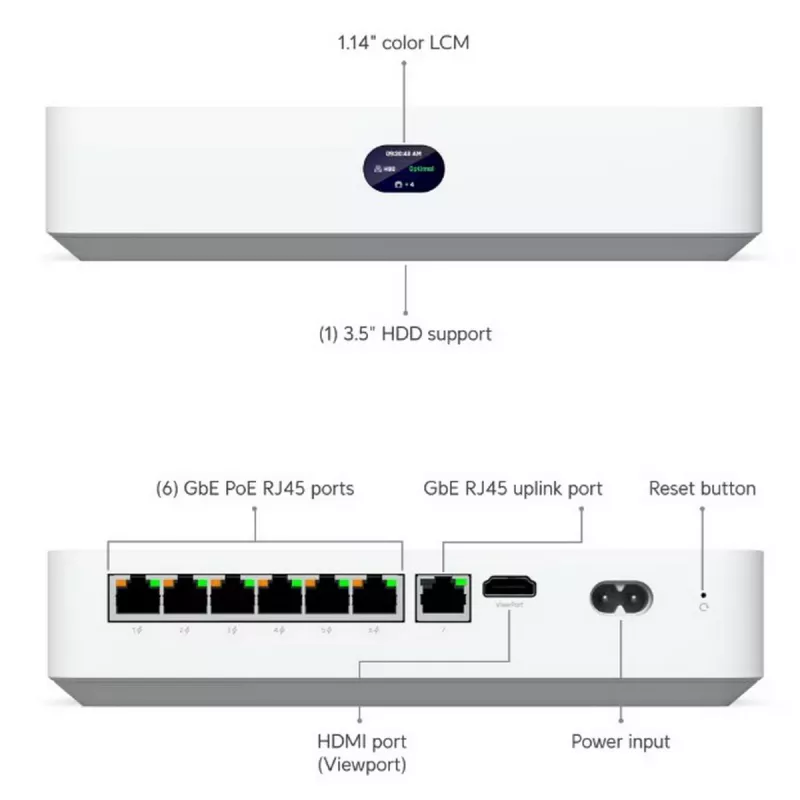 Kit de videovigilancia Ubiquiti UNVR-Instant con cable