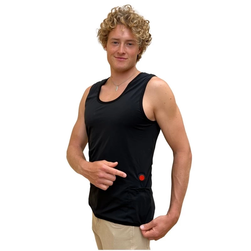 Glovii GV2L protección corporal de deportes de invierno chaleco calefactable esquí, snowboard unisex poliéster negro